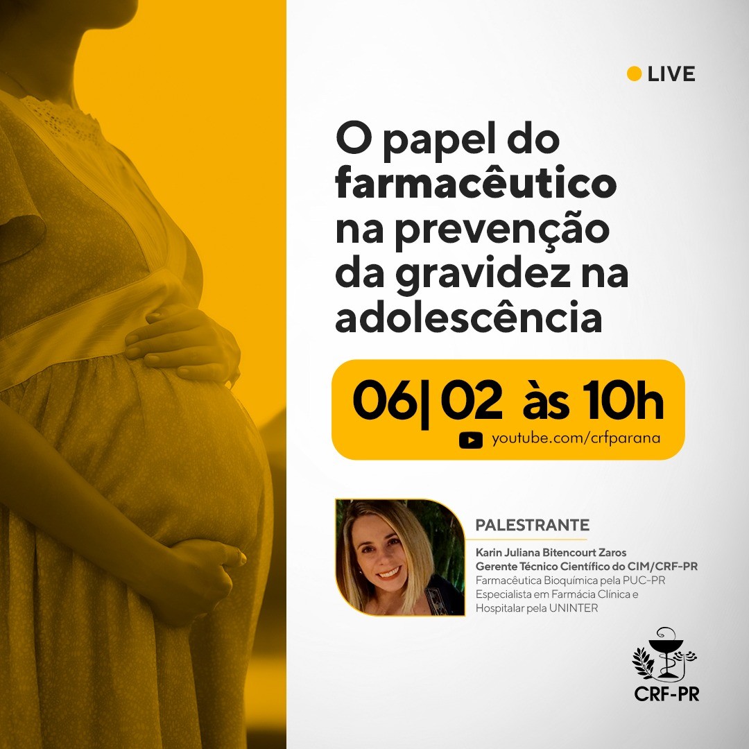 Live: O papel do farmacêutico na prevenção da gravidez na adolescência